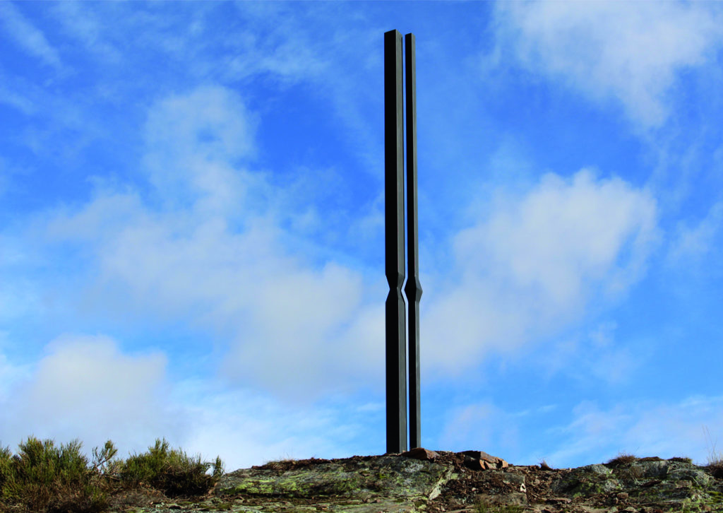 Sculpture d'art contemporain sur le chemin Sculptures en liberté